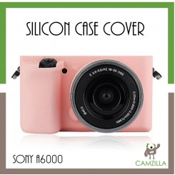 Rubber Silicon Case Cover Protector For Sony A6000 ILCE6000 ILCE-6000 Camera (Pink)  